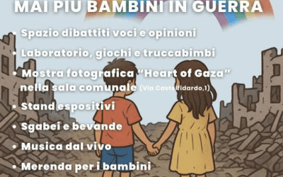 Sabato 4 ottobre, dalle 15 alle 20, Piazza Brin ospiterà l’iniziativa pubblica Né per mare, né per terra – Mai più bambini in guerra